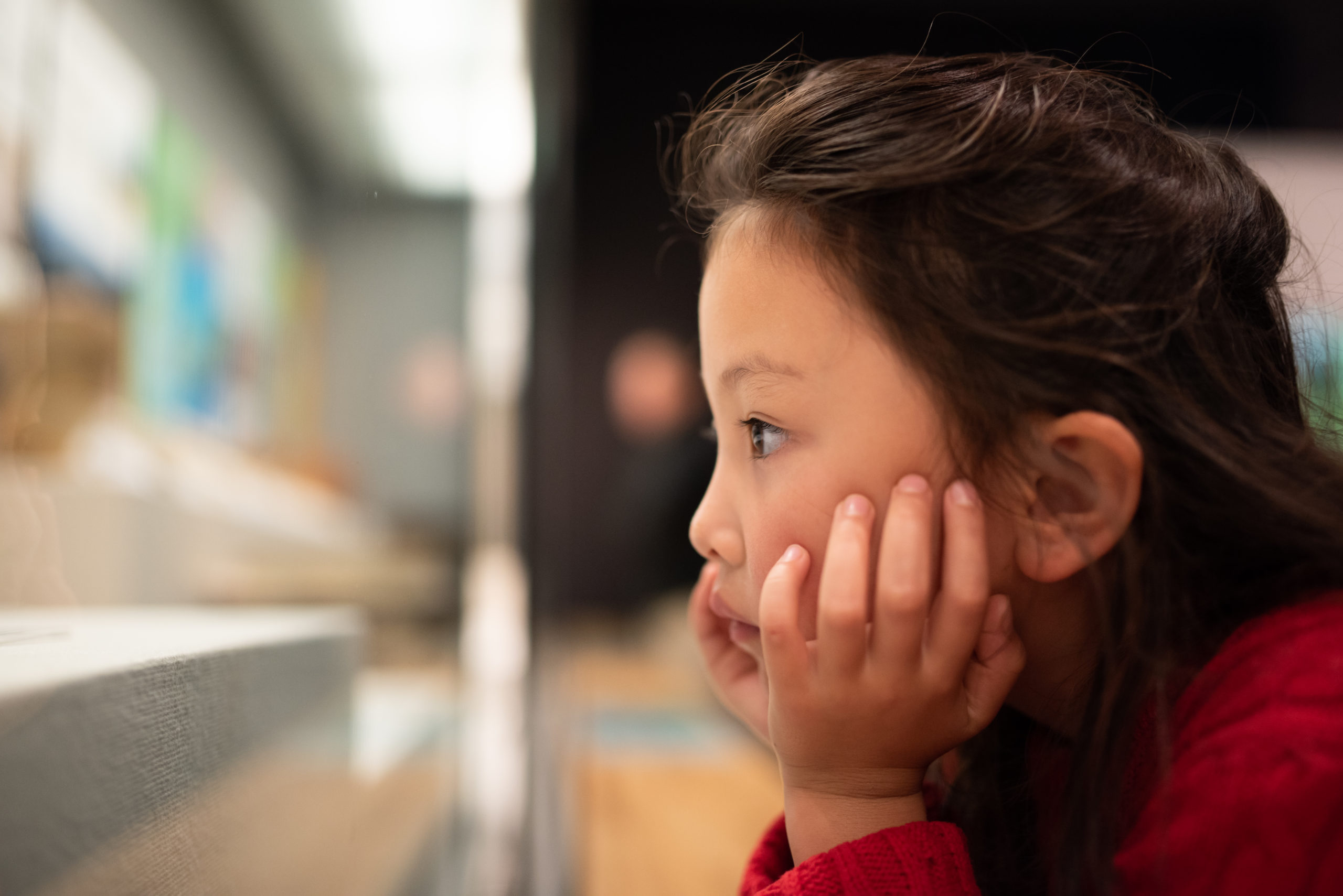 Girl looking at something Girl looking at something